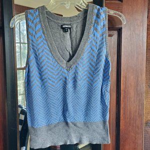 Blue Grey Sweater Vest